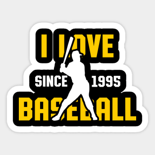 I Love Baseball Since 1995 Sticker